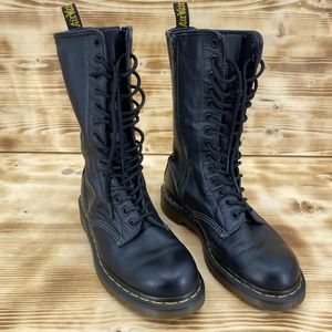Dr. Marten 14 Eyelet Mid Calf Leather Boot Sz 8